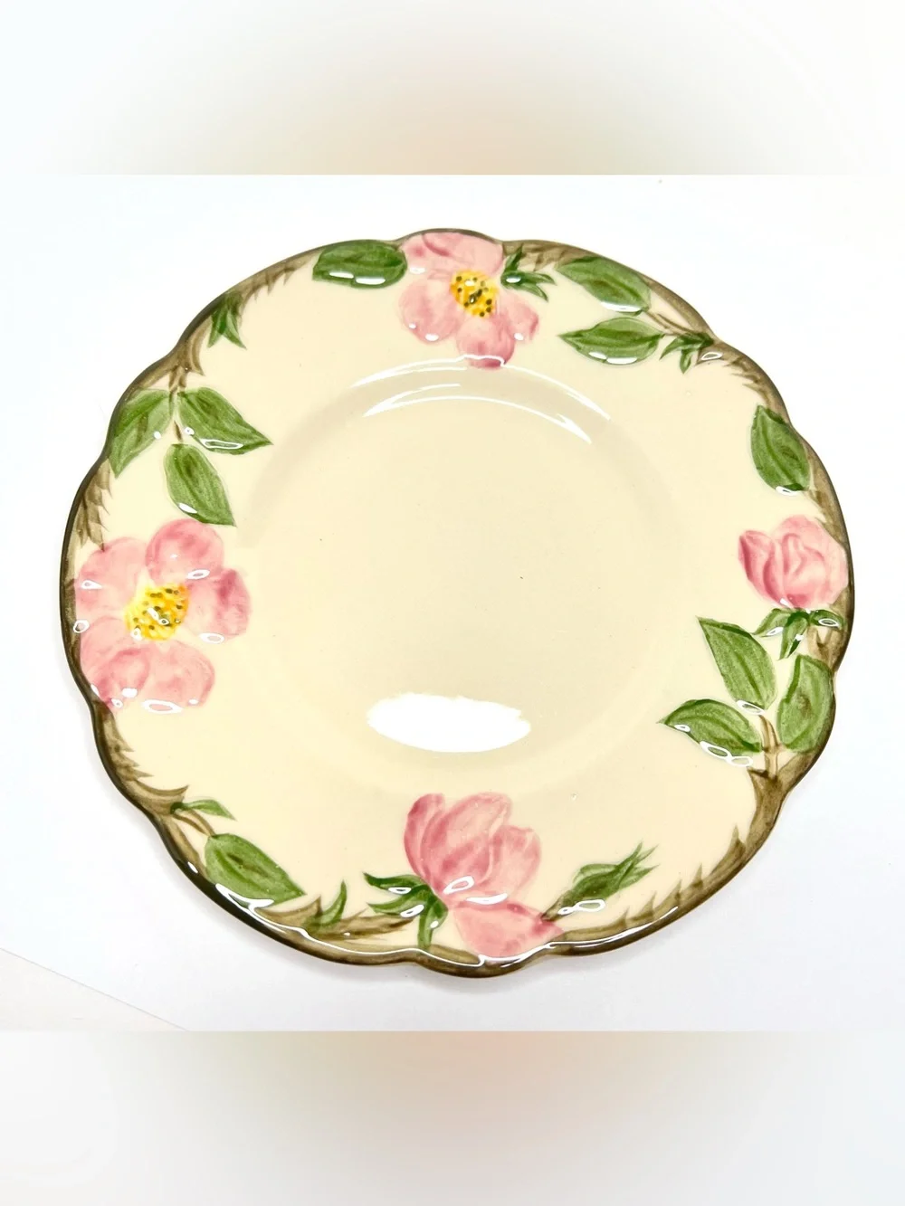 Vintage Franciscan Desert Rose Bread Plates Set 2 California 1949-1953